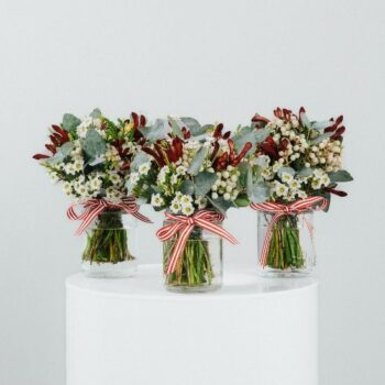 Nikki - 3 Christmas flower jars - Australian native flowers